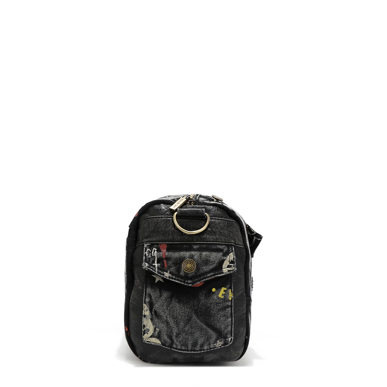 BANDOLERA MENSAJERA DE TELA VAQUERA GRIS