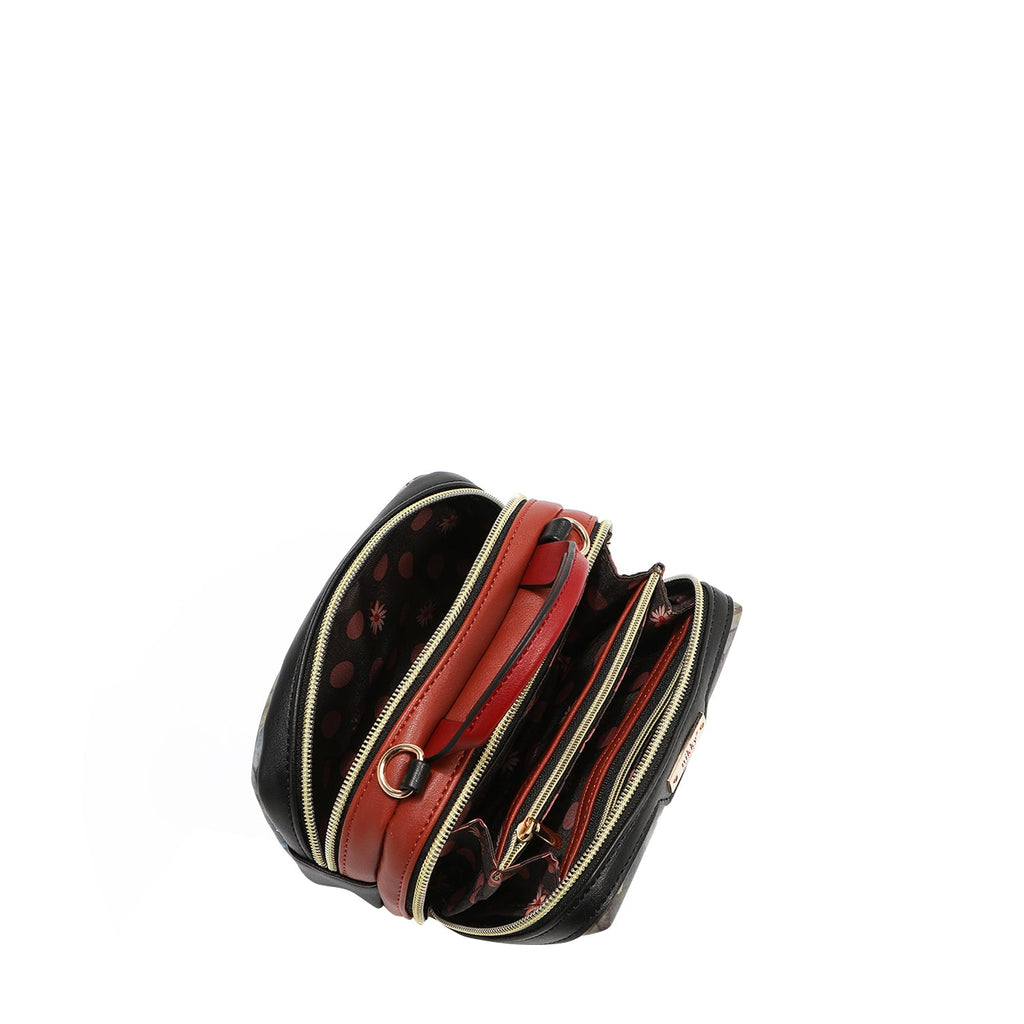 MINI BOLSO CRUZADO BOSTON CON DOBLE CREMALLERA (EIFFEL DREAMS)