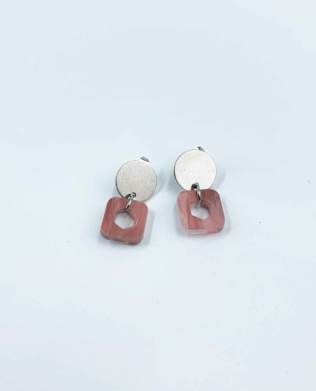 Pendientes cuadro rosa