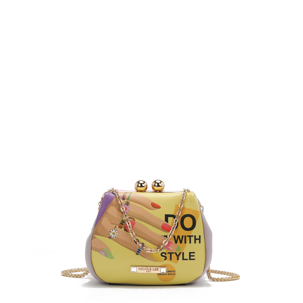 MINI BOLSO CRUZADO CON CIERRE KISS LOCK (NAIL POLISH)